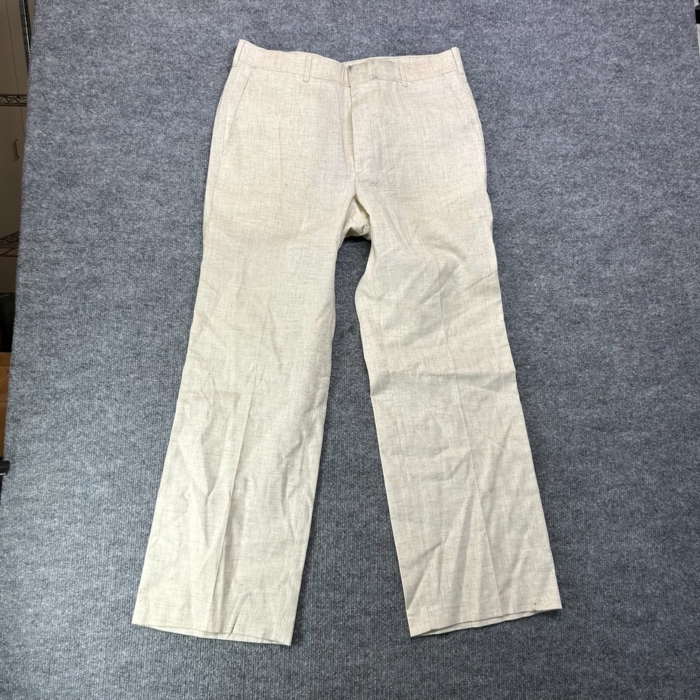Levi's Sportswear Dress Pants Men's Beige Relaxed Straight Trousers - 33x30.5